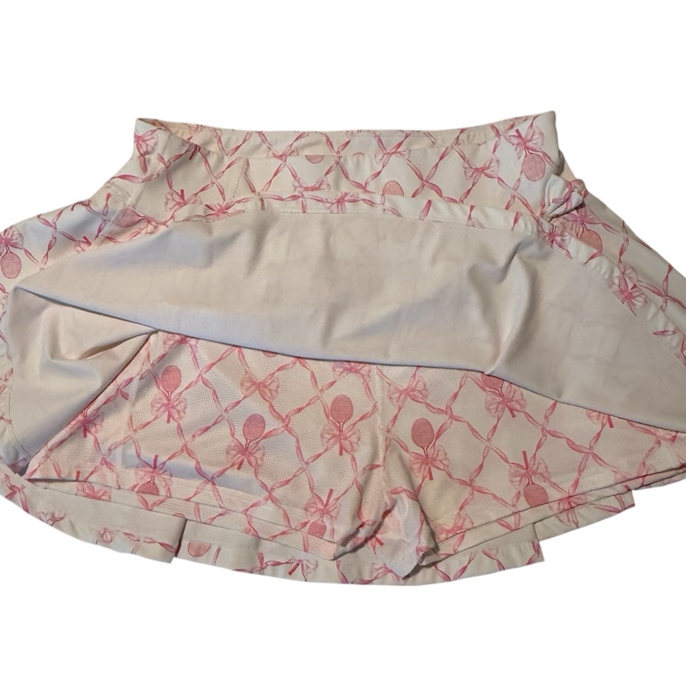 LoveShackFancy Corene Tennis Sporty Active Skort size XXL pink bows - Picture 5 of 10